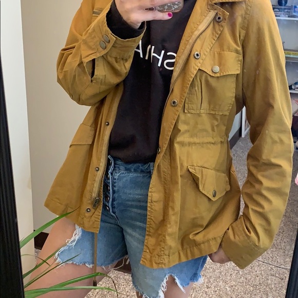 j crew mustard coat